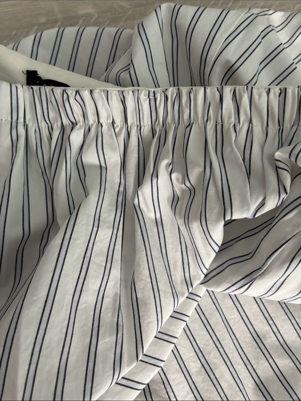 J. CREW Embroidered pull-on midi skirt in striped cotton poplin XS !Modified! - Picture 7 of 9